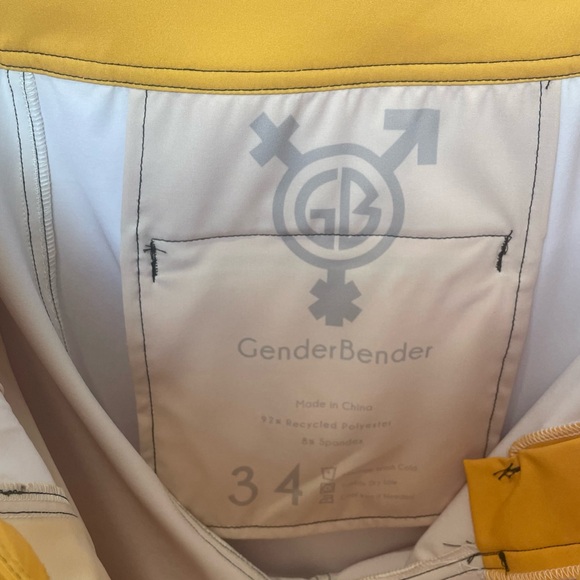 Gender Bender brand Non-Binary Pride Flag Swim Trunks Size 34 *BRAND NEW* - Picture 6 of 6